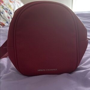 Armani Exchange Red Mini Backpack